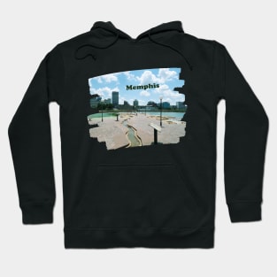 Memphis Tennessee skyline blue clouded sky USA city break Hoodie